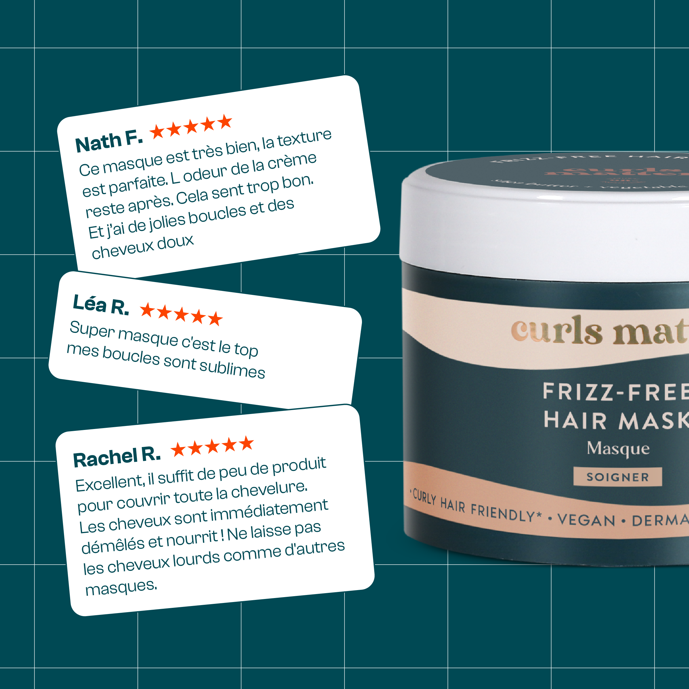 Masque Anti-Frisottis pour Cheveux Bouclés - Frizz-Free Hair Mask - 300ml