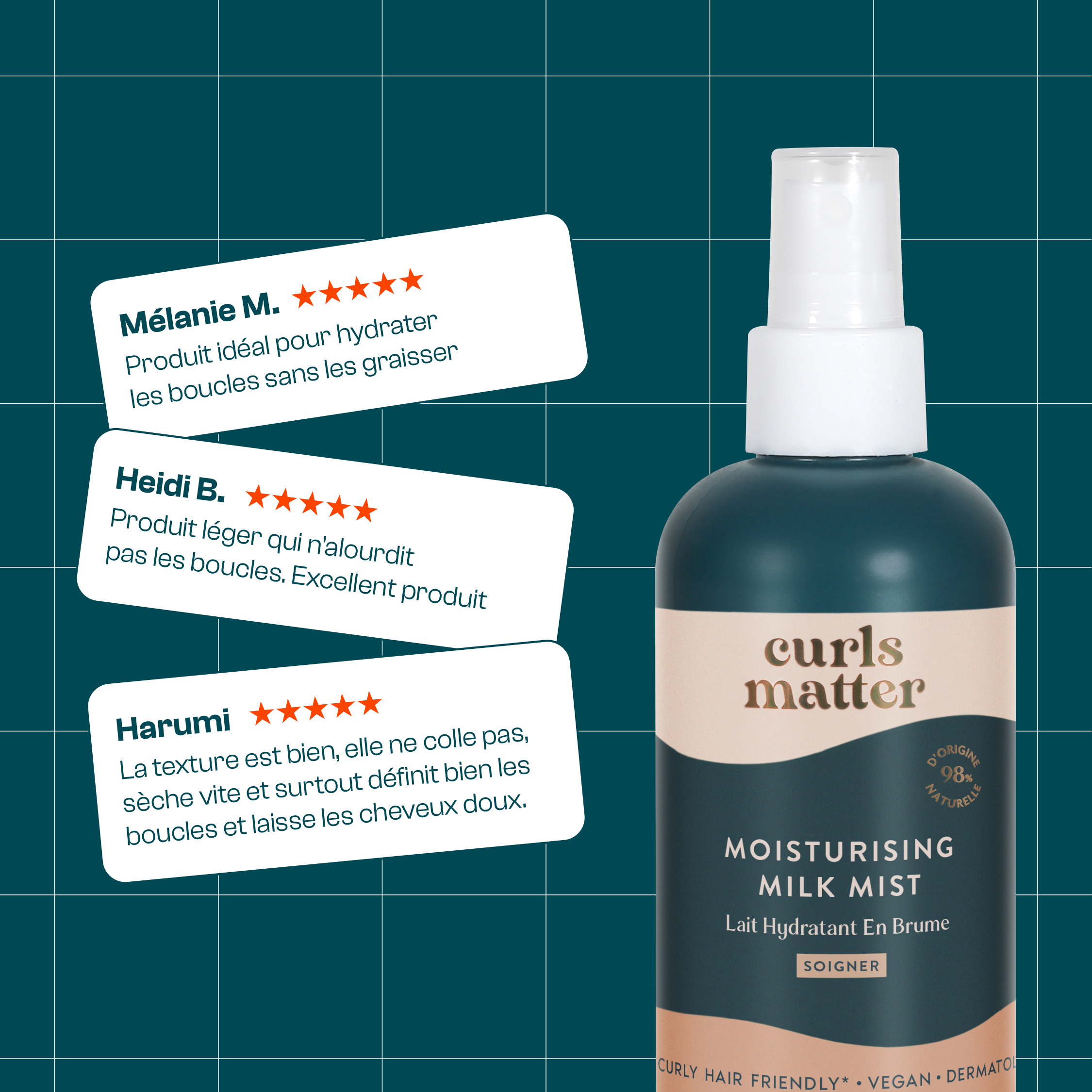 Lait Hydratant pour Cheveux Bouclés - Moisturising Milk Mist - 200ml