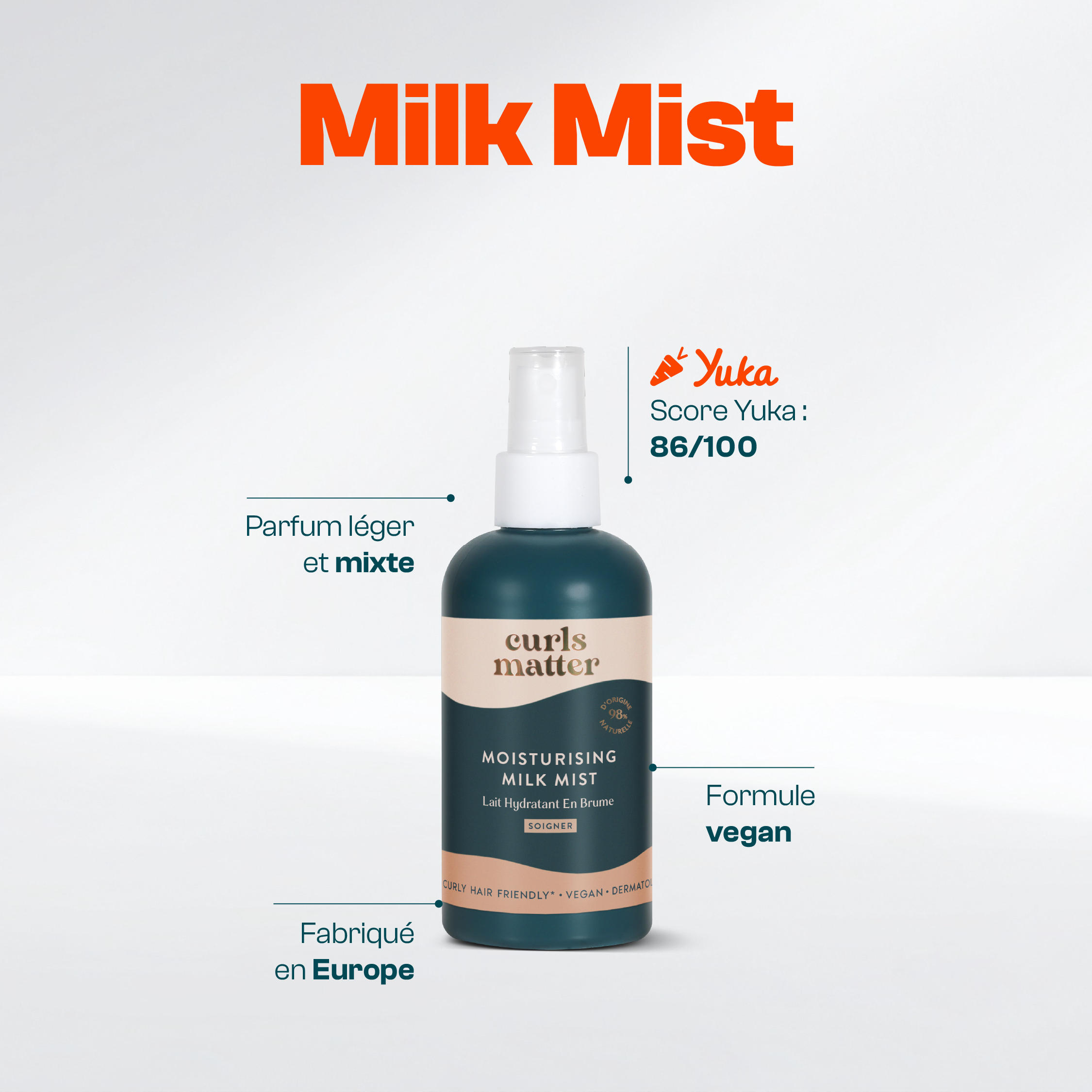 Lait Hydratant pour Cheveux Bouclés - Moisturising Milk Mist - 200ml