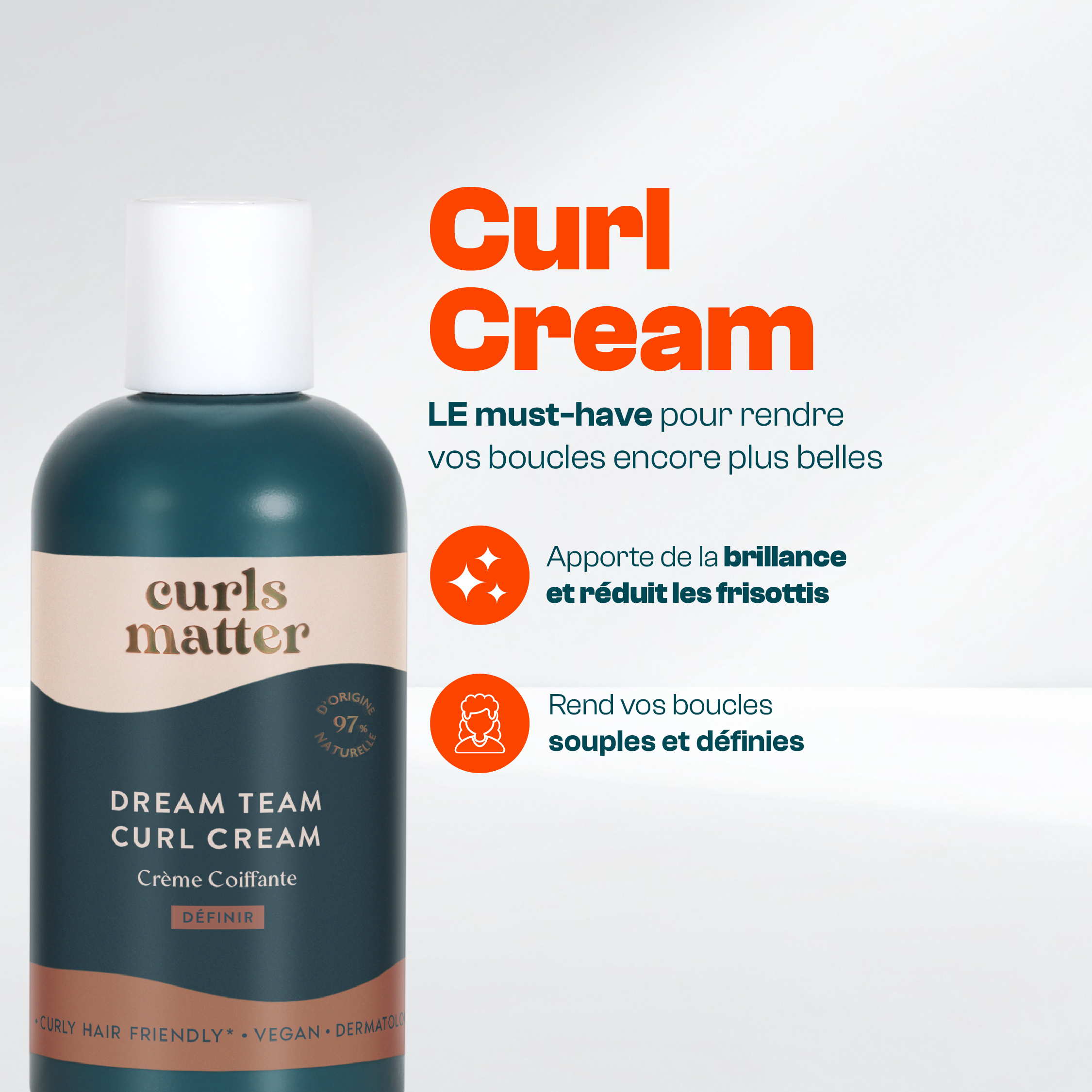 Crème Coiffante Cheveux Bouclés - Dream Team Curl Cream - 200ml