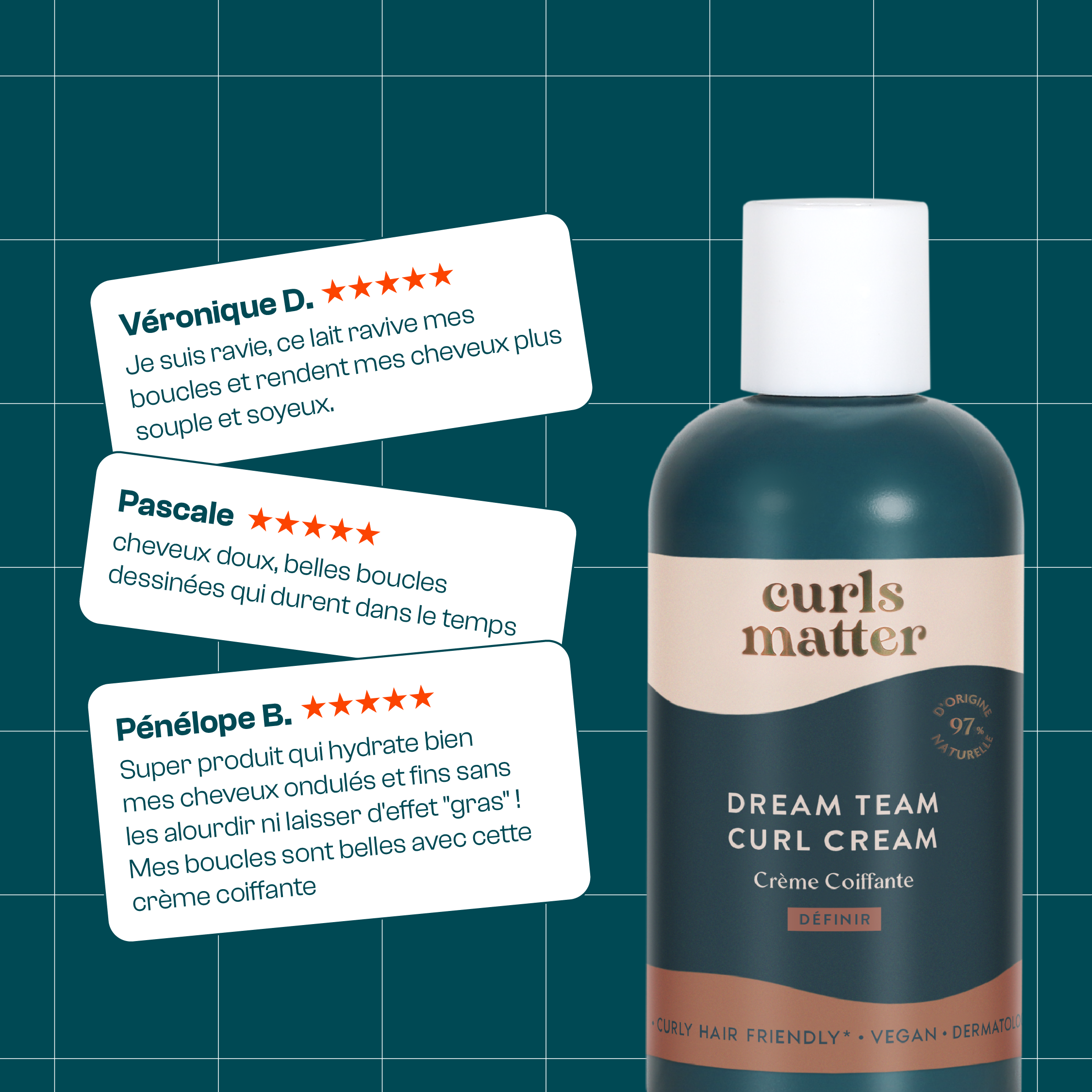 Crème Coiffante Cheveux Bouclés - Dream Team Curl Cream - 200ml