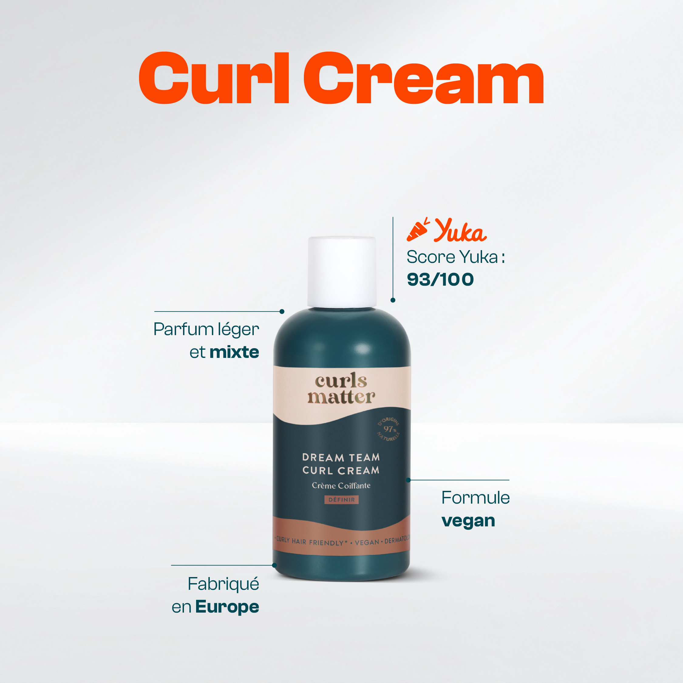Crème Coiffante Cheveux Bouclés - Dream Team Curl Cream - 200ml