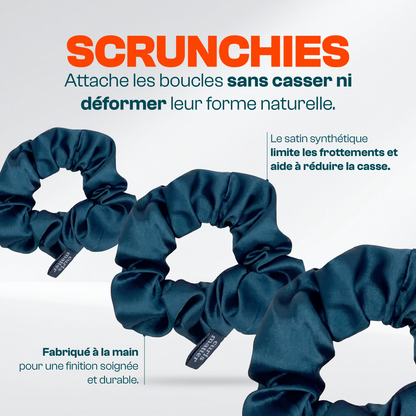 Pack 3 Scrunchies en satin synthétique – Curls Matter