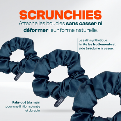 Pack 3 Scrunchies en satin synthétique – Curls Matter